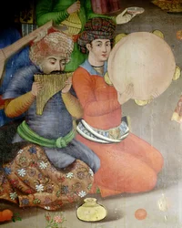 (detail) of the musicians, from The Reception for the Ambassador of the Grand Moghul at the Court of the Shah Tahmasp
